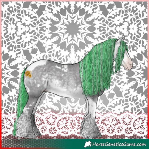 Horse Color:Painted White Spotted Silver Sable Cream Champagne Chinchilla Tobiano 