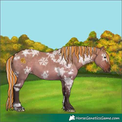 Horse Color:Painted White Spotted Silver Brown Ice Dun 