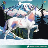 Horse Color:Watercolor Blue Onyx Splash Tobiano 