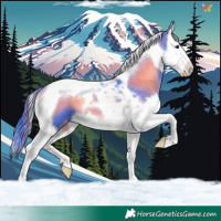 Horse Color:Watercolor Blue Onyx Splash Tobiano 