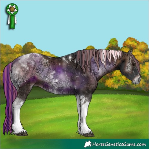 Horse Color:Painted Liver Red Onyx Ice Tobiano 