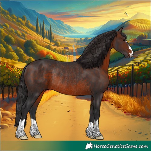 Horse Color:Brown Rabicano 