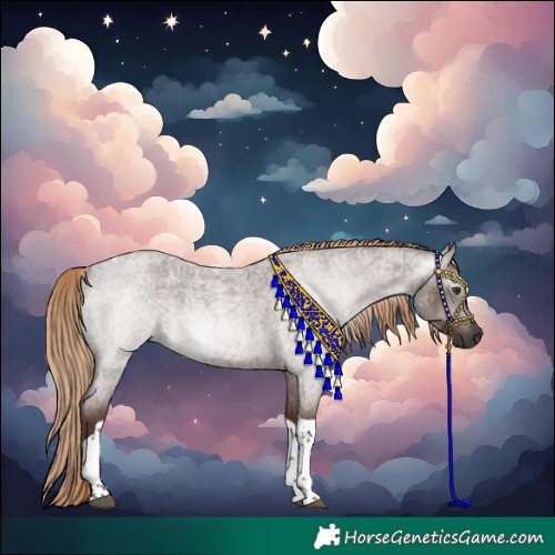 Horse Color:Gray Red Roan Tobiano 