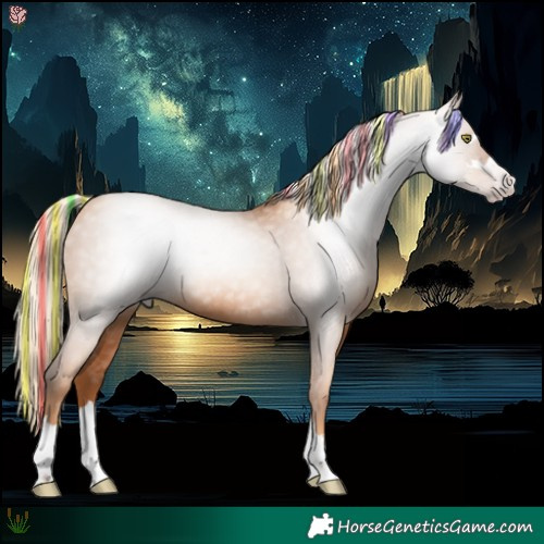 Horse Color:Gray Painted Gold Champagne 