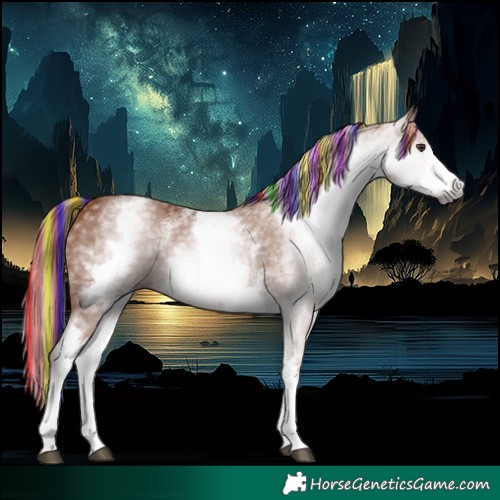 Horse Color:Gray Painted White Spotted Chestnut