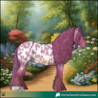 Horse Color:Watercolor Red Roan Appaloosa 
