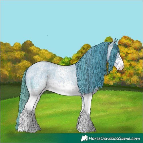Horse Color:Watercolor White Spotted Red Roan 