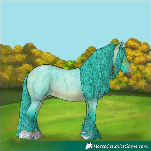 Horse Color:Watercolor Bay Roan 