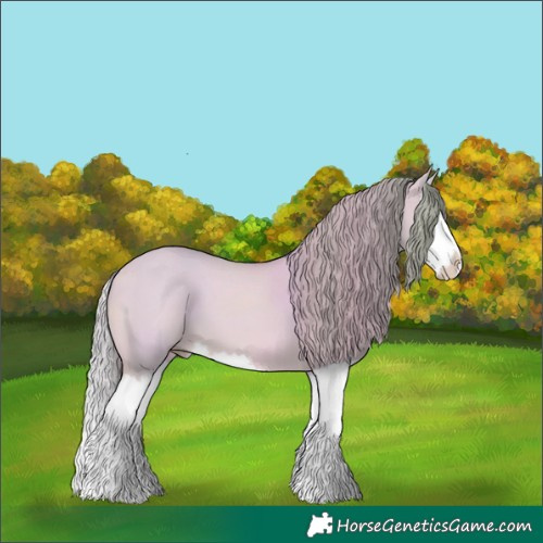 Horse Color:Watercolor Perlino Dun Splash 