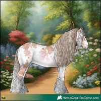 Horse Color:Watercolor White Spotted Red Onyx Ice 