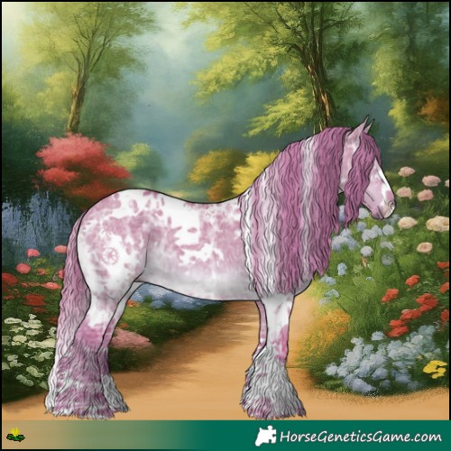 Horse Color:Watercolor White Spotted Red Dun Ice 
