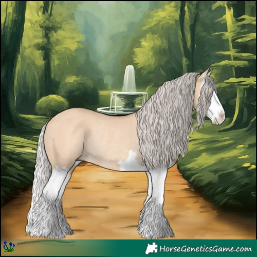 Horse Color:Silver Bay Dun Splash Rabicano