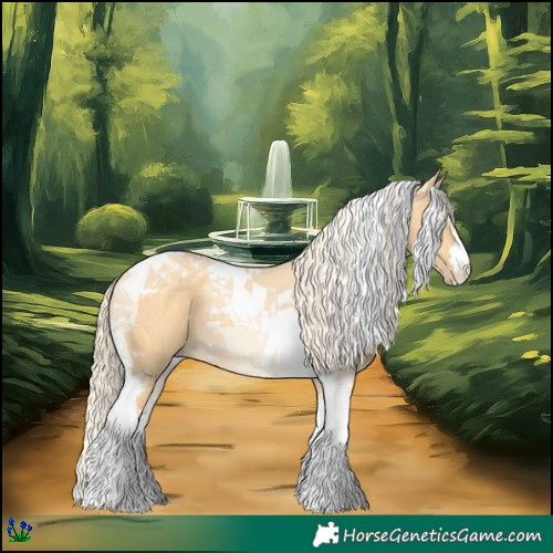 Horse Color:Gold Cream Champagne Dun Tobiano Rabicano