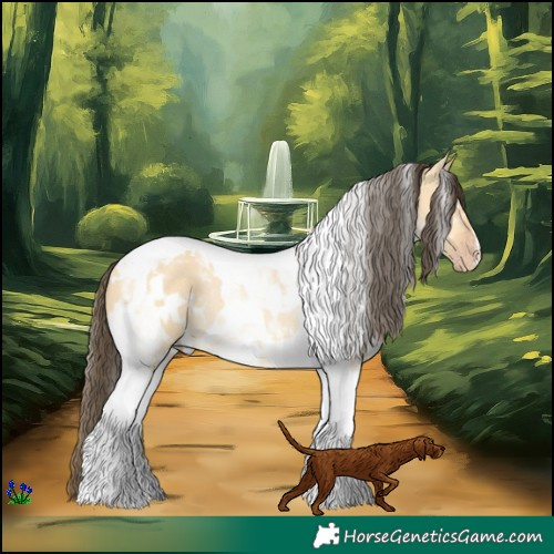 Horse Color:White Spotted Amber Cream Champagne Dun Tobiano Rabicano 