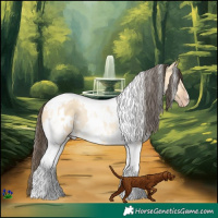 Horse Color:White Spotted Amber Cream Champagne Dun Tobiano Rabicano 
