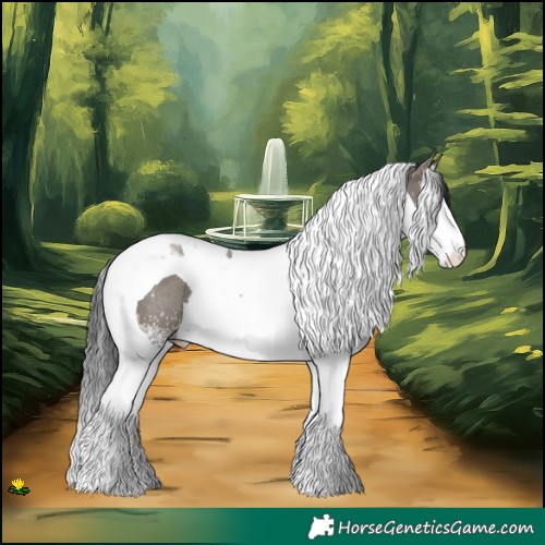 Horse Color:White Spotted Grullo Splash Tobiano Rabicano 