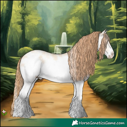 Horse Color:White Spotted Gold Champagne Dun Sabino Rabicano 