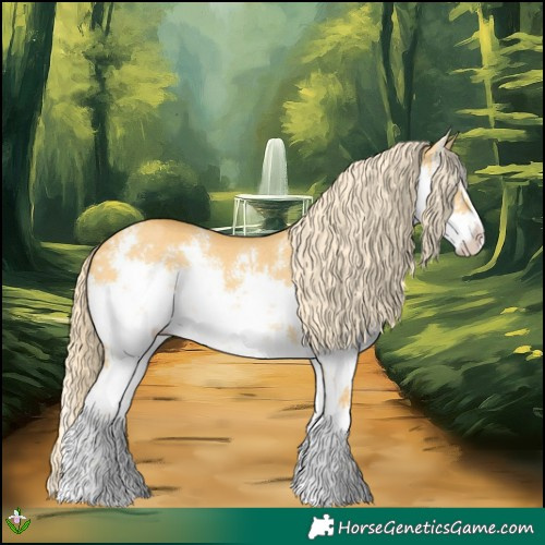 Horse Color:White Spotted Palomino Dun 