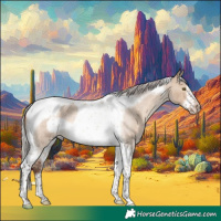 Horse Color:Silver Brown Roan Dun Tobiano Frame 