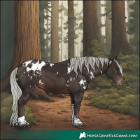 Horse Color:White Spotted Silver Brown Tobiano Appaloosa 