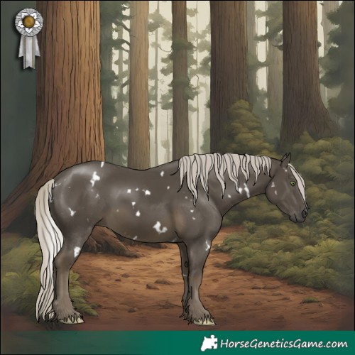 Horse Color:White Spotted Silver Smoky Black 