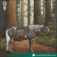 Horse Color:White Spotted Silver Smoky Black