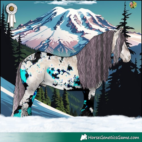 Horse Color:Painted White Spotted Liver Red Dun Ice Onyx Tobiano 