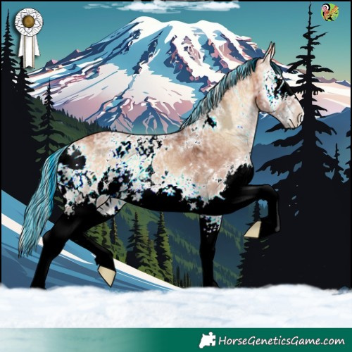 Horse Color:Painted White Spotted Silver Bay Ice Onyx 