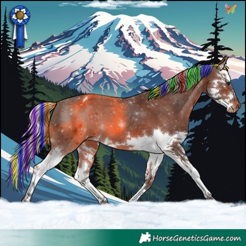 Horse Color:Painted Silver Brown Splash Varnish 
