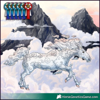Horse Color:White Spotted Silver Bay Dun Tobiano Snowcap Brindle 