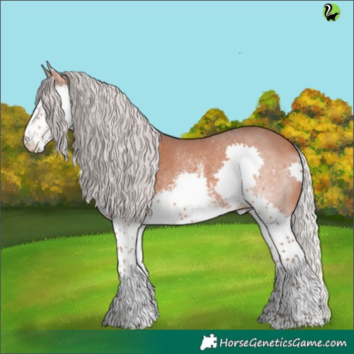 Horse Color:White Spotted Silver Bay Splash 