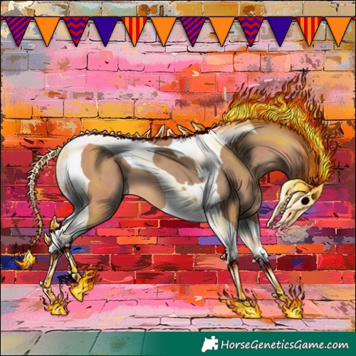 Horse Color:Amber Champagne Tobiano 