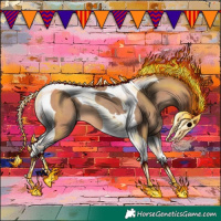 Horse Color:Amber Champagne Tobiano