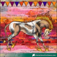 Horse Color:Amber Champagne Tobiano 