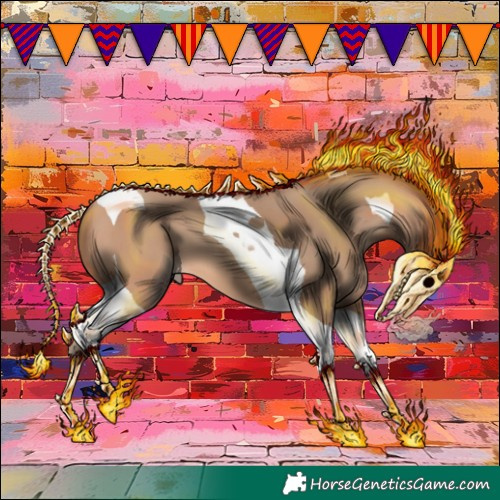 Horse Color:Amber Champagne Tobiano 