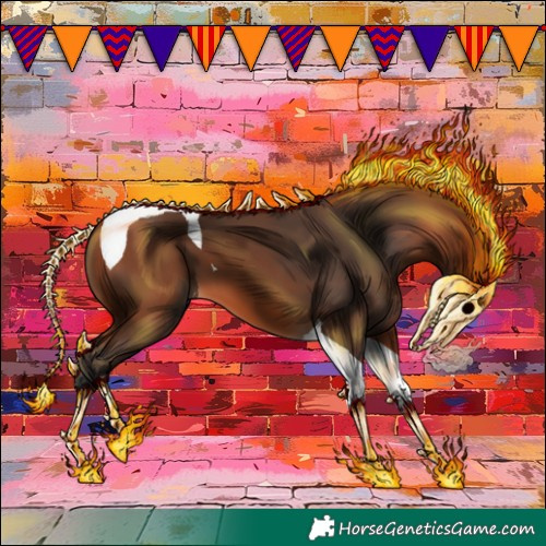 Horse Color:Bay Tobiano 