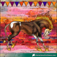 Horse Color:Bay Tobiano 