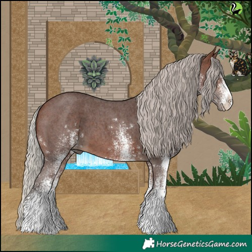 Horse Color:White Spotted Silver Brown 