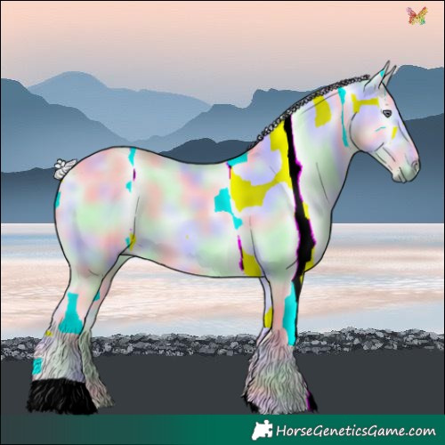 Horse Color:Nacre Liver Red Dun Chinchilla 