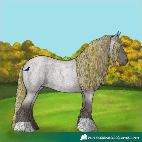 Horse Color:Painted Silver Blue Roan