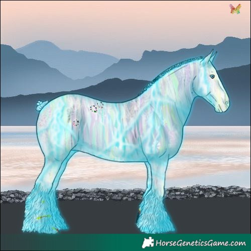 Horse Color:Thunderstruck Silver Buckskin Ice Snowdrop Onyx Tobiano 