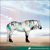Horse Color:Powder White Void Silver Bay Ice Onyx Rabicano 