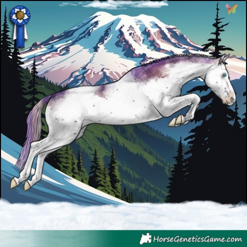 Horse Color:Watercolor White Spotted Blue Onyx Ice Splash 