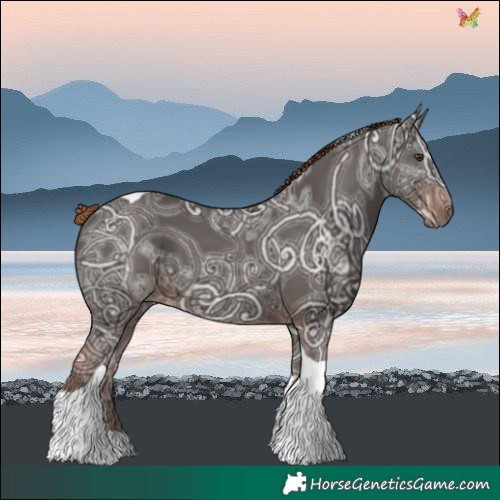 Horse Color:Liver Chestnut Ice Tobiano 