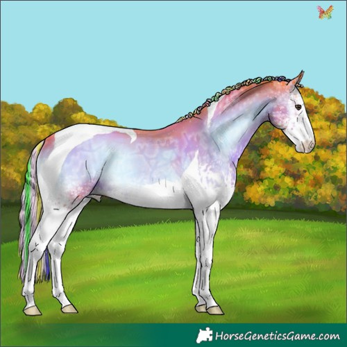 Horse Color:Painted Watercolor White Spotted Chocolate Palomino Ice Onyx Tobiano 
