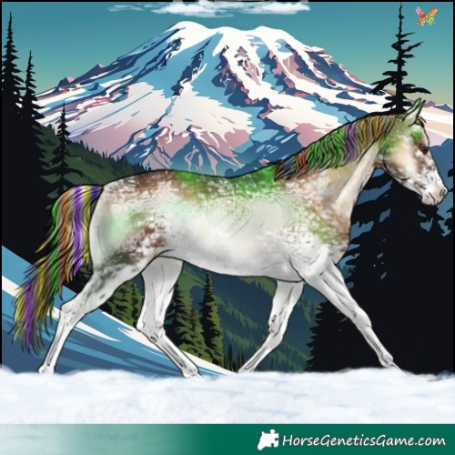 Horse Color:Painted White Spotted Liver Red Onyx Ice 