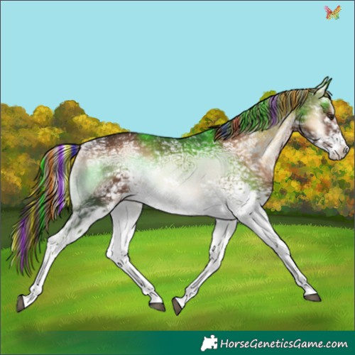 Horse Color:Painted White Spotted Liver Red Onyx Ice 