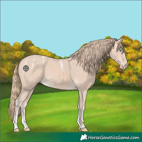 Horse Color:Powder White Perlino 