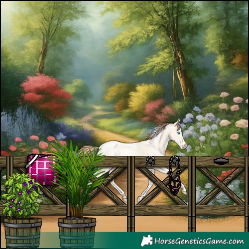 Horse Color:Classic Cream Champagne Pearl Dun Splash Tobiano 