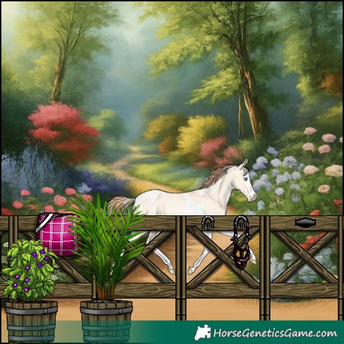 Horse Color:Classic Cream Champagne Pearl Dun Splash Tobiano 